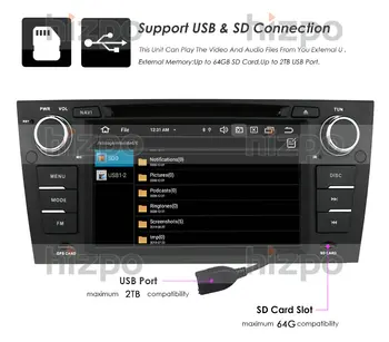 Android 10 1G 16G Car DVD Player Pentru BMW Seria 3 E90/E91/E92/E93 GPS-ul stereo de navigare ecran multimedia capul unitate dvd 3