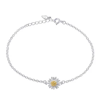 Argint 925 doamnă dulce proaspătă, de vară, floarea-soarelui doamnelor'bracelets femei bijuterii wholeslae picătură de transport maritim Anti-alergie 3