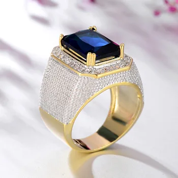 Aur de 14K Naturale Obsidian cu Perna Zirconia Inel cu Diamant pentru Barbati Bine Anillos De Bizuteria Anillos Mujer de Bijuterii Piatră prețioasă 3