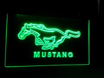 B37 Mustang logo-ul de bere bar, pub, club 3d semne de LED-uri Lumina de Neon Semn 3