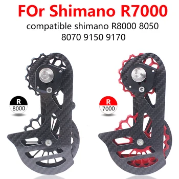Biciclete din fibra de carbon ceramic spate derailleur 17T scripete Ghid Roata pentru Shimano 6800 R7000 R8000 R9100 R9000 accesorii pentru biciclete 3