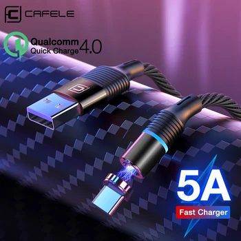 Cafele 5A Super-rapid de încărcare QC4.0 Magnetic Cablu USB C de Încărcare Tip C Cablu Pentru Huawei P30 P20 P10 Pereche 20 Pro Lite Încărcător 3