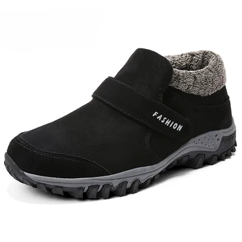 Cald cizme de iarna pentru Barbati pantofi stil rusesc Glezna cizme de zapada pentru barbati din piele de femei cizme cu blana pantofi de iarna pentru bărbați bocanci 3