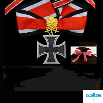 Calitate de TOP EK2 German crucea de fier medalia, insigna cu dublu cavaler frunze de stejar și gât panglica 1957 an Post-război versiunea cu cutie 3