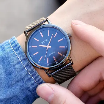 Ceasuri femei Simple, Femei Și Bărbați Pentru Fete Cadou Cuarț Ceas Ceas de mână Ceas de Aur Femei Doamnelor GINAVE Reloj Zegarek Damsk 3