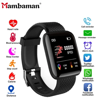 D13 ceas inteligent femei bărbați 2020 Rata de Inima smartwatch-Bratara Sport Ceasuri 116 Plus Bandă rezistent la apa Smartwatch Android A2 B57 3