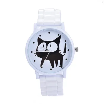 Desene animate Pisica ceasuri Femei nou de Silicon design de Brand Sport Cuarț Ceas de mână de Moda colorat Uita-Montre Femme transport gratuit 3