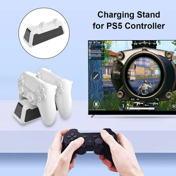 Dual Încărcător Rapid pentru PS5 Controler Wireless USB 3.1 Tip-C încărcător Stație de Andocare pentru Sony PlayStation5 Joystick Gamepad 3