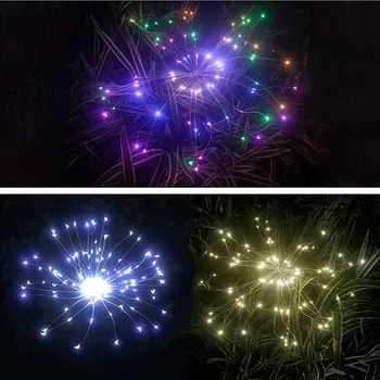 DUS Solar foc de Artificii Lumini în aer liber rezistent la apa Zână Ghirlanda 90/150 Led-uri de Lumină Șir Grădină cu Gazon, Strada Decor de Crăciun 3