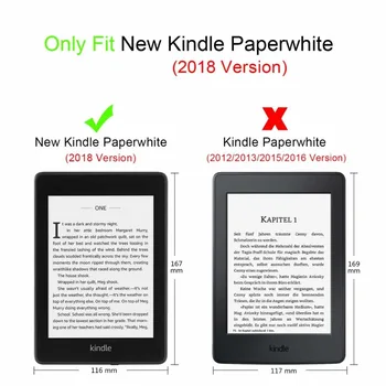 Funda Acoperire pentru 2018 Kindle Paperwhite 4 Cazul a 10-a Generație caz impermeabil e-reader se acoperă cu suport de mână folio caz acoperire 3