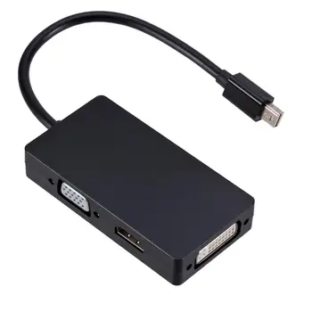 Grwibeou 3 in 1 Mini DisplayPort DP la HDMI/DVI/VGA, Display Port Cablu Adaptor pentru Cablu Convertor Pentru Apple MacBook Air Pro MDP 3