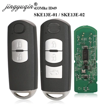 Jingyuqin 433Mhz ID49 2/3 Butoane Smart Key se Potrivesc pentru MAZDA CX-3 Axela CX-5 Atenza Model SKE13E-01 SKE13E-02 Masina de Control de la Distanță 3