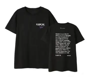 Kpop generație fata taeyeon album același scop de imprimare tricou pentru vara unisex o de gât cu maneci scurte t-shirt 3