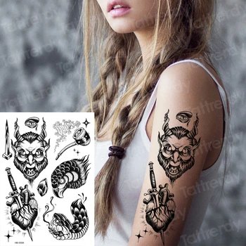 Maneci tatuaj fete copii impermeabil tatuaj temporar autocolante animale a crescut maimuta luna model de tatuaj 6pcs/lot cu ridicata fals 3