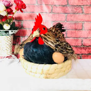 Mare Simulare Pe Cuib De Găină Ouă De Incubație Animal Pană Acasă Bucatarie Restaurant, Magazin, Bar Decor Petrecere 3