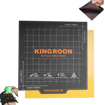 MEGA 2SETS 180*180mm Focar Autocolante Magnetice 2Layers Imprimare Îndepărtarea Suprafață Flexibilă pentru Imprimantă 3D Platformă KingRoon Construi KP3S 3