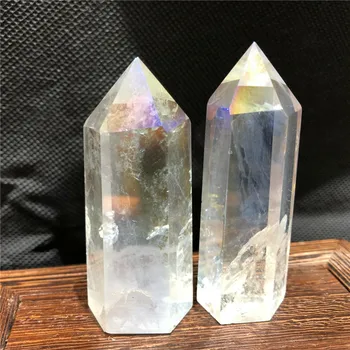 Nataural piatra si cristale bagheta punct rainbow crystal aura obeliscul de piatră de vindecare pentru cadou 3