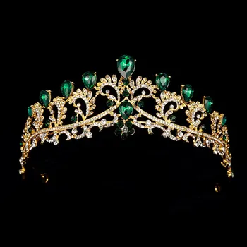 Negru Coroana nunta tiara bentita strasuri de Mireasa Accesorii de Par vintage coroane mireasa diademă concursuri de cap de păr bijuterii 3