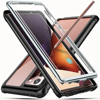 Notă 20 de Caz pentru Samsung Galaxy Nota 20, Ultra rezistent la Șocuri Caz Clar de Bara de protecție Caz Acoperire pentru Samsung Note20 Șoc Dovada Caz de Telefon 3