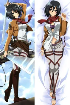 NOUL Anime Shingeki nu Kyojin Dakimakura perna acoperi caz de Atac pe Titan Levi Rivaille Îmbrățișându Corp lenjerie de Pat fețe de Pernă Acoperă 3
