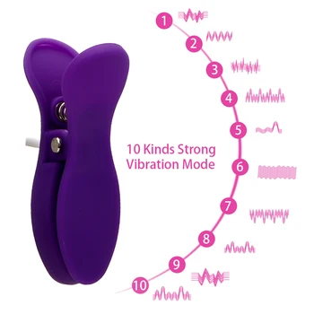OLO Biberon Vibrator 10 Frecvența Sfârcuri de San Masaj Stimulator Jucarii Sexuale pentru Femeile de sex Feminin Masturbari Jocuri pentru Adulți 3