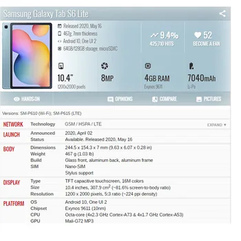 Pentru Samsung Galaxy Tab S6 Lite 360 de Grade de Rotație Stand husa pentru Galaxy Tab S6 Lite 10.4 2020 SM-P610 SM-P615 +film Pen 3