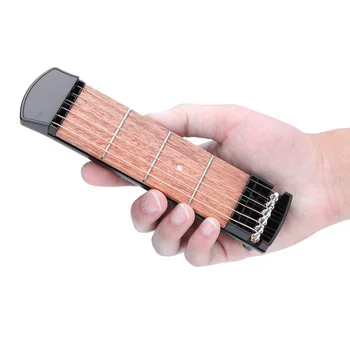 Portabil 6-Ton Portabil de Buzunar Gât Chitara Coardă Antrenor Chitara Instrument de Practică de Antrenor Începător chitara accesorii 3
