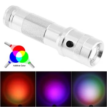 SecurityIng 10 în 1 LED Lanternă Tactică Colorshine Culoare Lumina RGB Schimbarea Edison Multicolor Lanterna LED-uri pentru Iluminat Zilnic 3