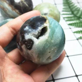 Sfera de cristal Natural Foarte frumos skyblue jasper cuarț mingea Amazonstones piatră prețioasă bile Reiki de vindecare 3