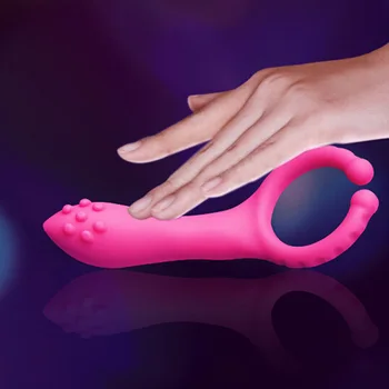 Silicon Vibrator rezistent la apa Cockring Inel Penis Vibrator intarzierea Ejacularii cu Stimulator Clitoridian Jucărie Sexuală 3
