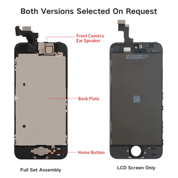 Sinbeda Pentru iPhone 5 5s se 5c Display LCD Touch Screen Digitizer Asamblare+Butonul Home +Camera Fata+Difuzor Ureche Ecran Complet 3