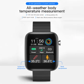 T68 1.54 inch Touch Rata de Inima Memento Sedentar Monitor Somn Brățară Inteligent Monitoare Tensiunii Arteriale Smartwatch 3