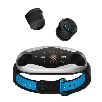 T90 Fitness Bratara Bluetooth 5.0 cu Wireless Căști IP67 rezistent la apa Siri WhatsApp Sport Smart Watch pentru IOS, Android Telefon 3