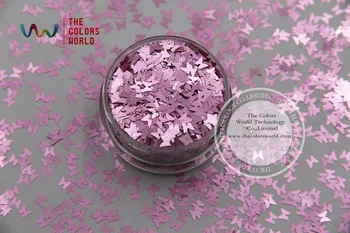 TCJ107 Perlat Roz Culori forma de Fluture 3.0 MM Dimensiune Sclipici pentru unghii gel unghii machiaj sau DIY decorare 3