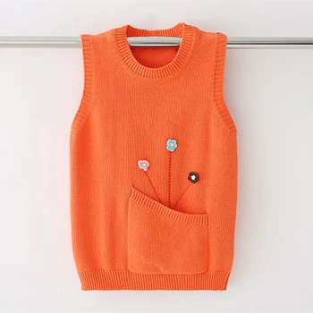 TONGMAO Primăvara și Toamna pentru copii Rotund gat Pulover vesta tricotat pentru copii Haine copii Fete Pulover tricot 3