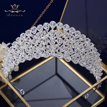 Uimitoare Mirese Placat Cu Cristale Coroane, Diademe Mirese Headpieces Nunta Accesorii De Par 3