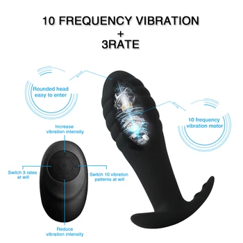 Vibrator Anal, Dop De Fund Adult Jucărie Sexuală Pentru Bărbați Masaj De Prostata Silicon Medical Anal Dildo Vibrator Pentru Femei Vagin Stimulator 3