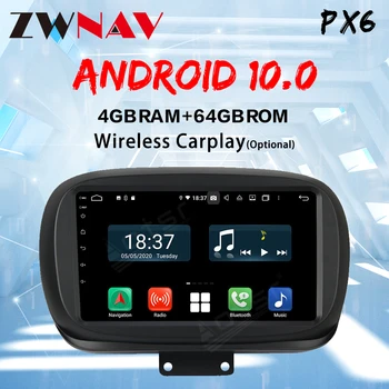 ZWNAV Pentru Fiat 500X carplay dsp px6 - 2020 Radio Auto Multimedia Player Video de Navigare GPS Android 10 Nu 2din 2 din dvd 3