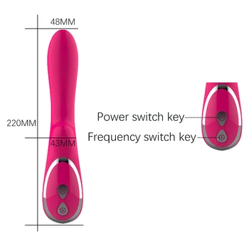 10-frecvență Dublă cu Motor Vibrator Clitoridian Stimulator pentru Femeie Vibrator Mare Masaj Stick Stimuleaza punctul G Jucarii Sexuale pentru Adulți 4