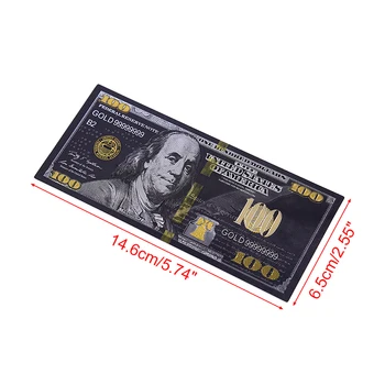 10buc Antic Negru Folie de Aur în valoare de 100 USD Monedă Comemorativă de Dolari în Bancnote de Decor 4