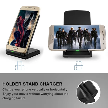 10W Încărcător Wireless Stand pentru iPhone 12 Mini 11 Pro Xs XR 8 Rapid de Încărcare Stație de Andocare pentru Samsung Nota 10 S20 Încărcător de Telefon 4