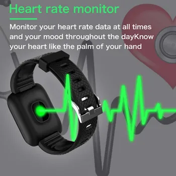116 Plus Ceas Inteligent de Sănătate Bratara ceas Sport Tensiunii Arteriale Rata de Inima Pedometru Fitness Tracker Inteligent Brățară rezistent la apa 4