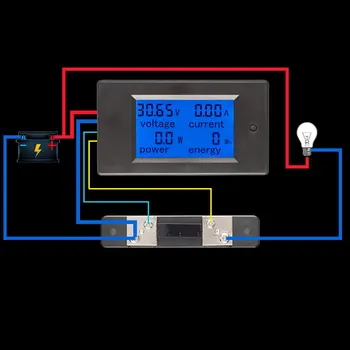 1buc DC 6.5-100V 0-100A Ecran LCD Digital de Curent Tensiune a Contorului de Energie Multimetru Ampermetru Voltmetru 100A Șunt de Curent 4