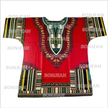 2019 Dashiki de design de moda Africană tradițională imprimat bumbac Dashiki tricouri unisex Tribale, Etnice Succunct Hippie 4