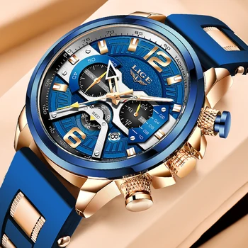 2020 LIGE Casual Sport Ceas pentru Barbati Brand de Top Militară de Lux din Piele, Ceasuri de mana Barbati, Ceasuri de Moda Cronograf Ceas de mână 4