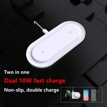 20W 2in1 Qi Wireless Charger Pentru Iphone 11 XS MAX X 8 Dual 10W Rapid Pad de Încărcare Pentru Samsung S10 S9 S8 Huawei P30 Pro Mate 30 20 4