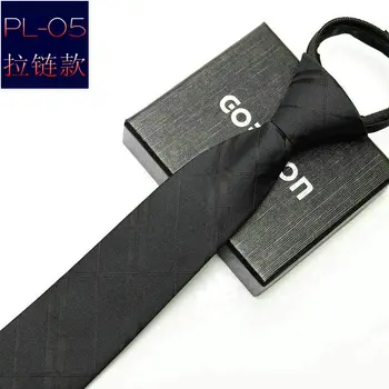 48*6 Cm Barbati Cravata de Afaceri de Rochie Formale Purta Dungi de Culori Solide cu Fermoar Cravata en-Gros Cadouri pentru Barbati Slim Skinny Tie 4