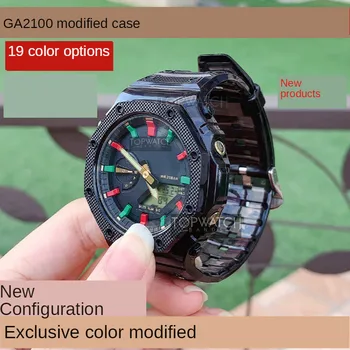 5rd Rasina de Silicon Ceas Ga2100 Bezel Modificat Transparent cu Cauciuc Caz GA2100 Înlocuire Watchbands Curea Trupa 4
