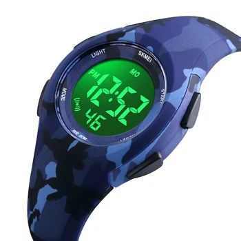 ABS Cauciuc Impermeabil Copii Inteligent Ceas cu Alarmă Digitale EL lumina de Fundal Ceas de mana Pentru Baieti Fete mai Multe Culori 4