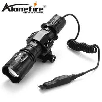 AloneFire TK400 XML L2 Lanternă Tactică 5-Modul de Felinar Portabil de Vânătoare Lanterna cu Telecomanda Comutator de Presiune Pistol de Montare 4